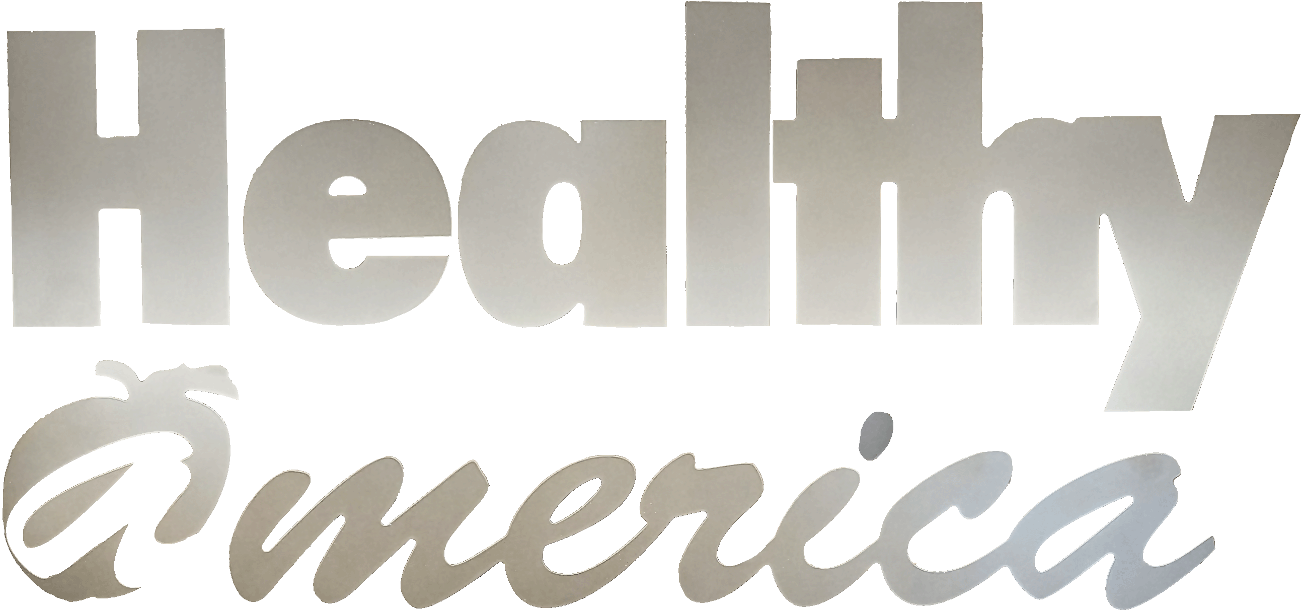 Healthy America logo metal version